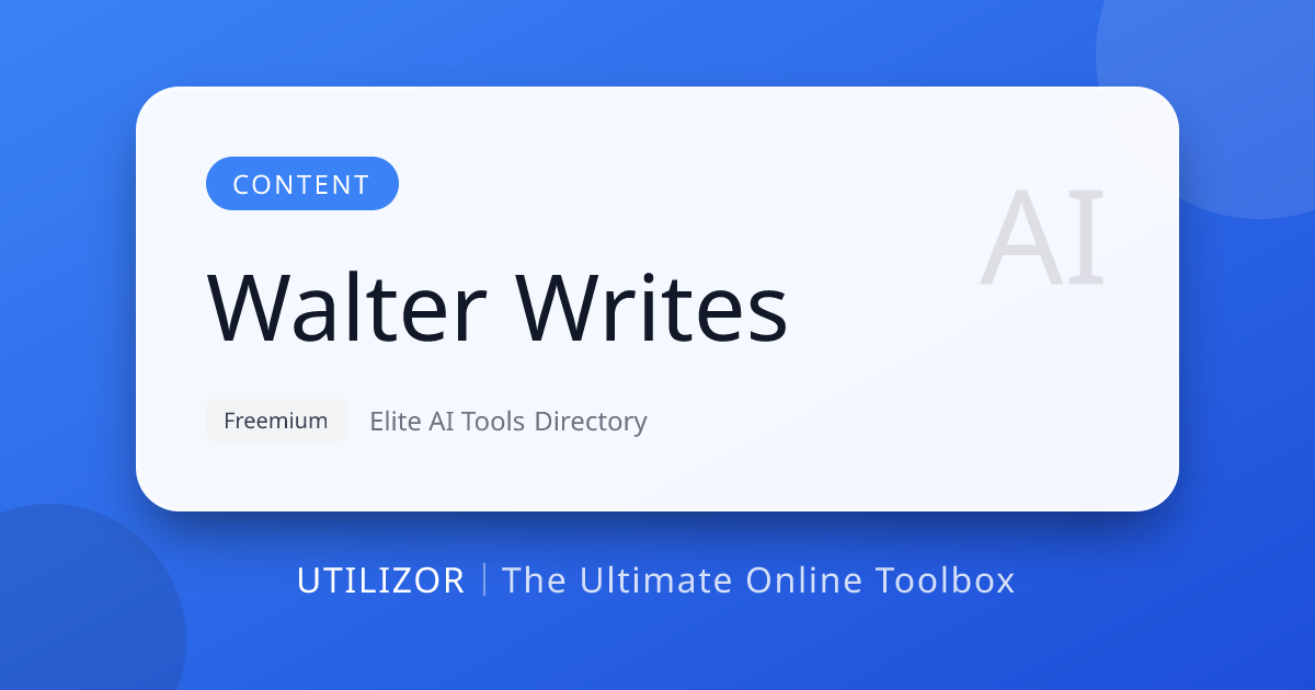 Walter Writes
