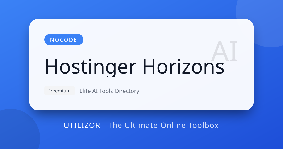 Hostinger Horizons