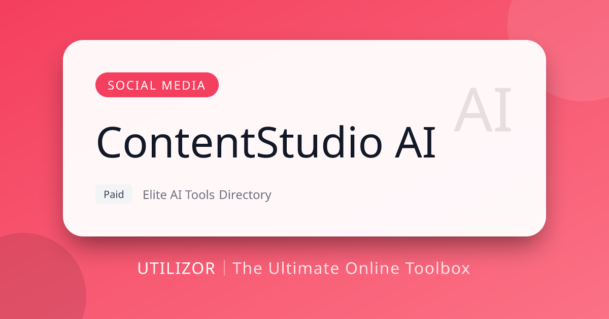 ContentStudio AI
