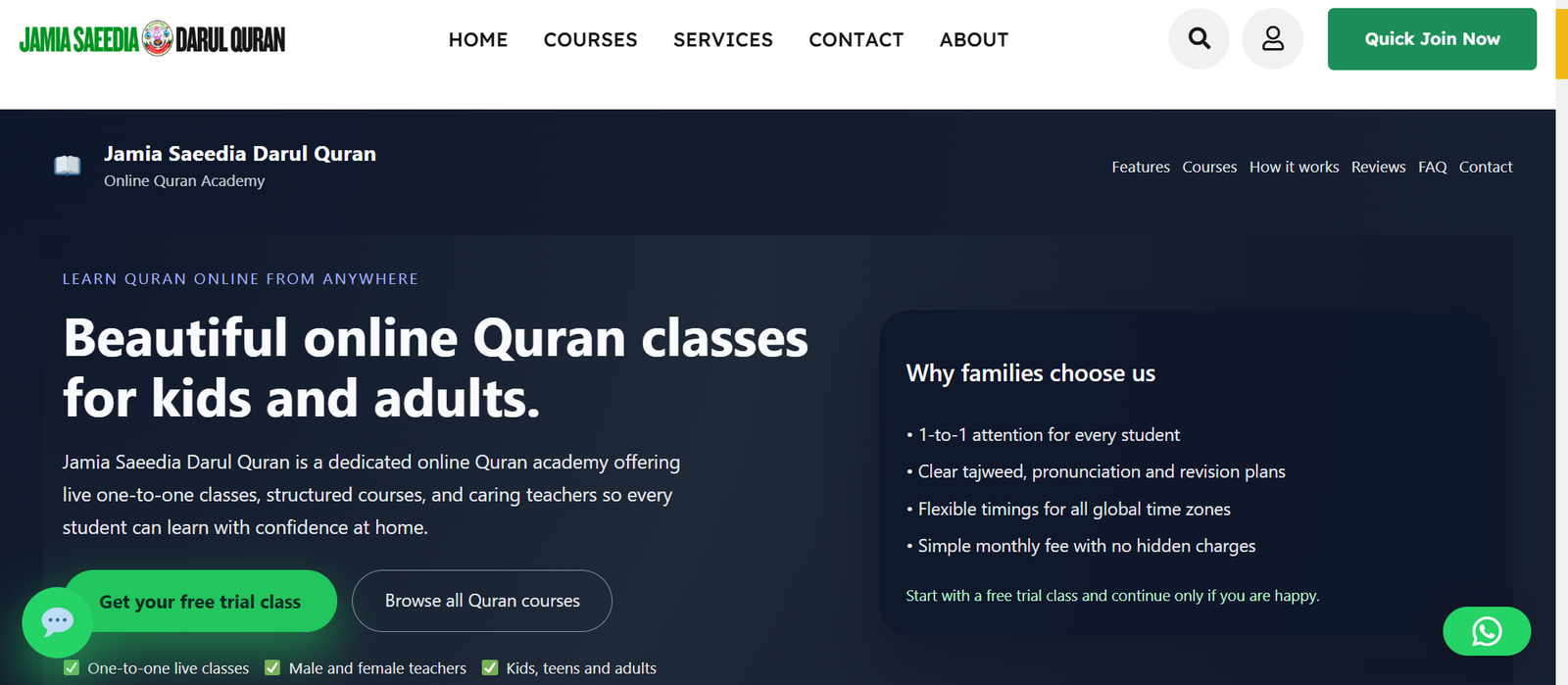 Jamia Saeedia Education